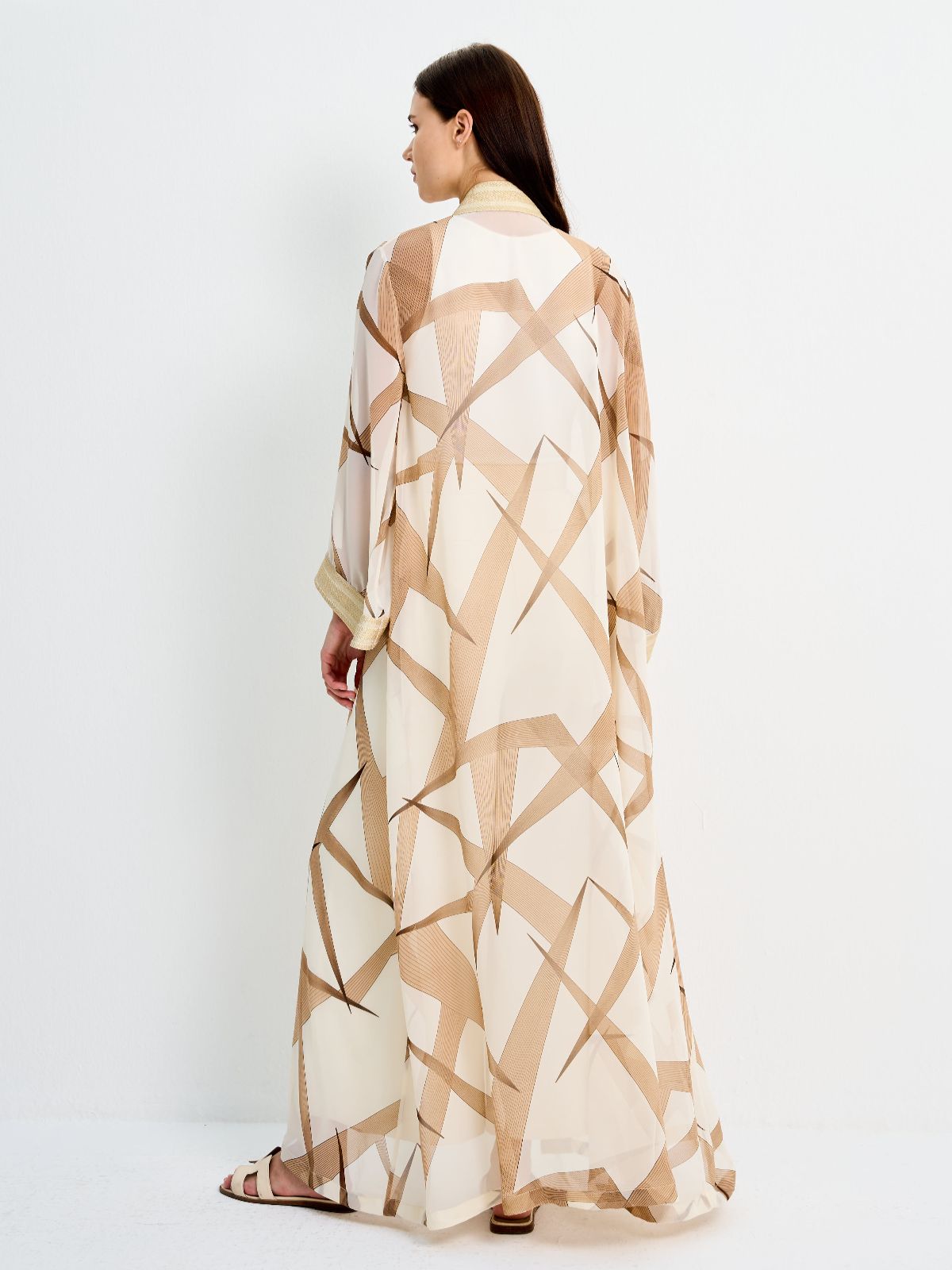 NICA CHIFFON KAFTAN - BROWN