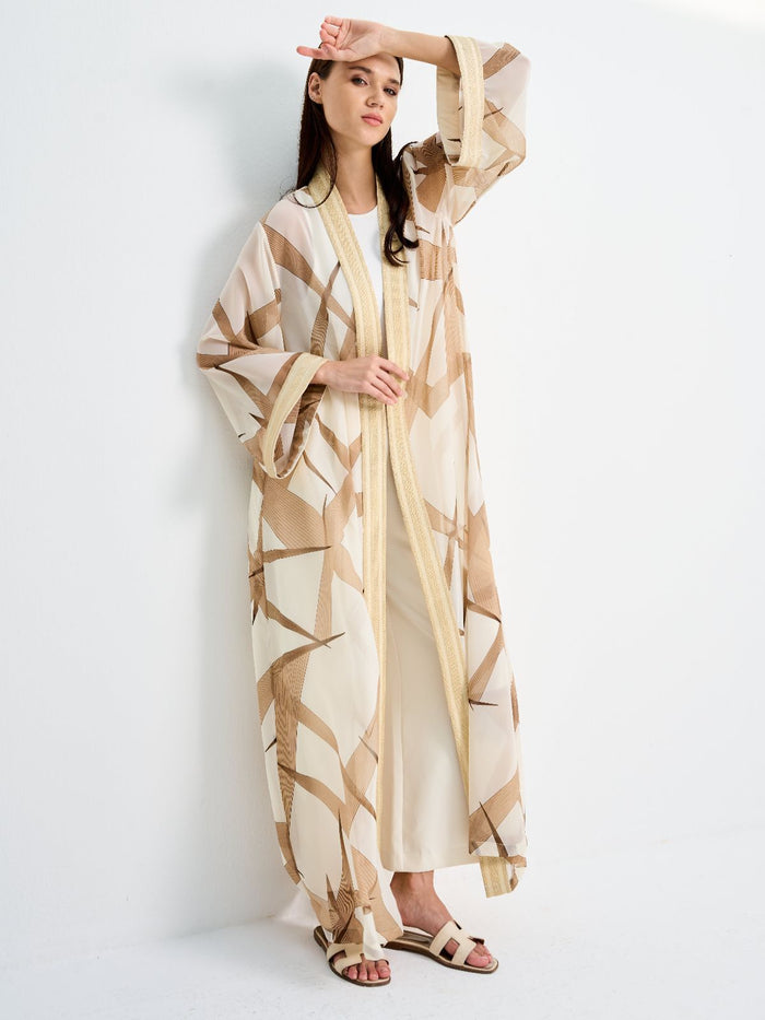 NICA CHIFFON KAFTAN - BROWN