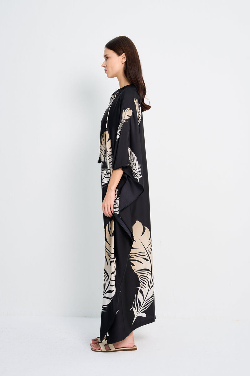 SWAN KAFTAN - BLACK
