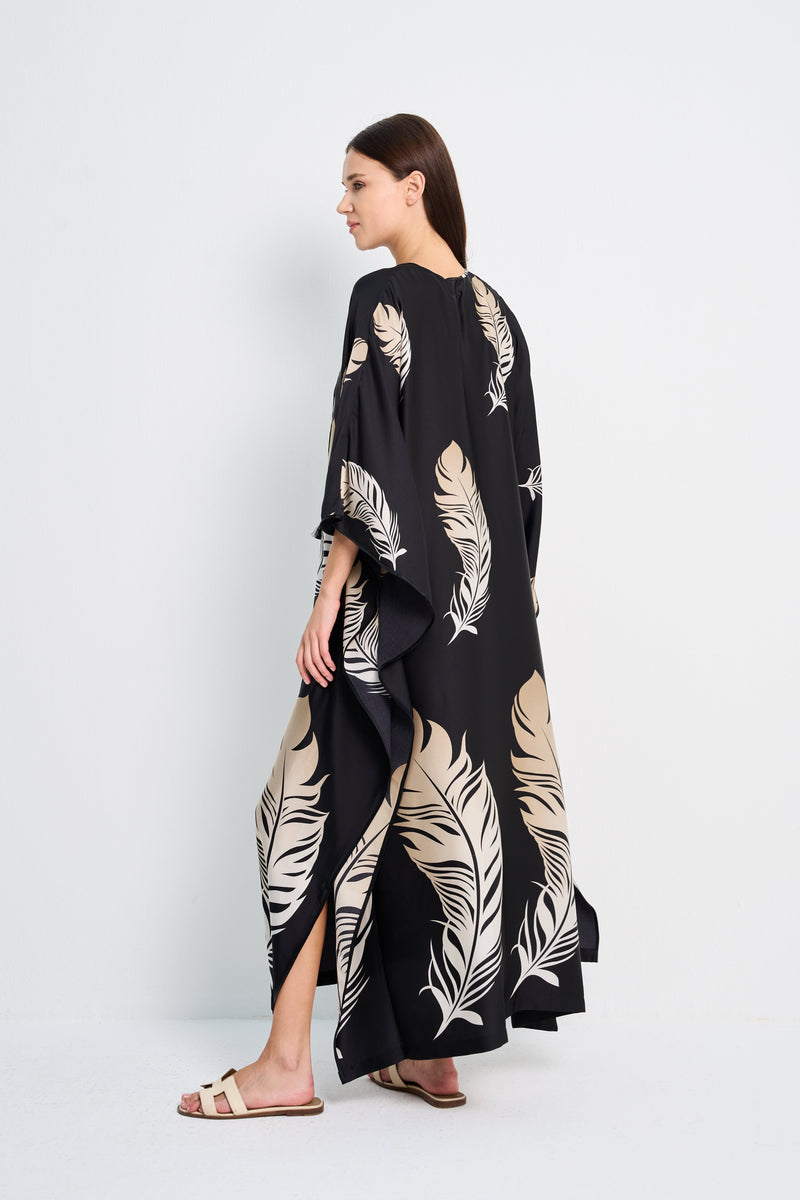 SWAN KAFTAN - BLACK