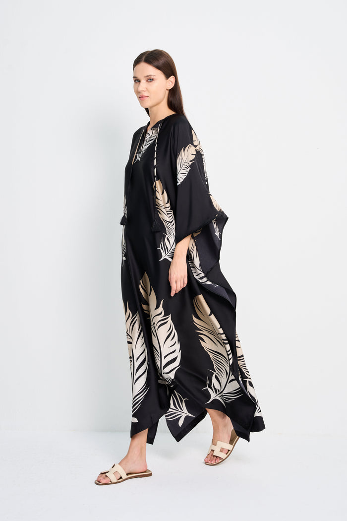 SWAN KAFTAN - BLACK