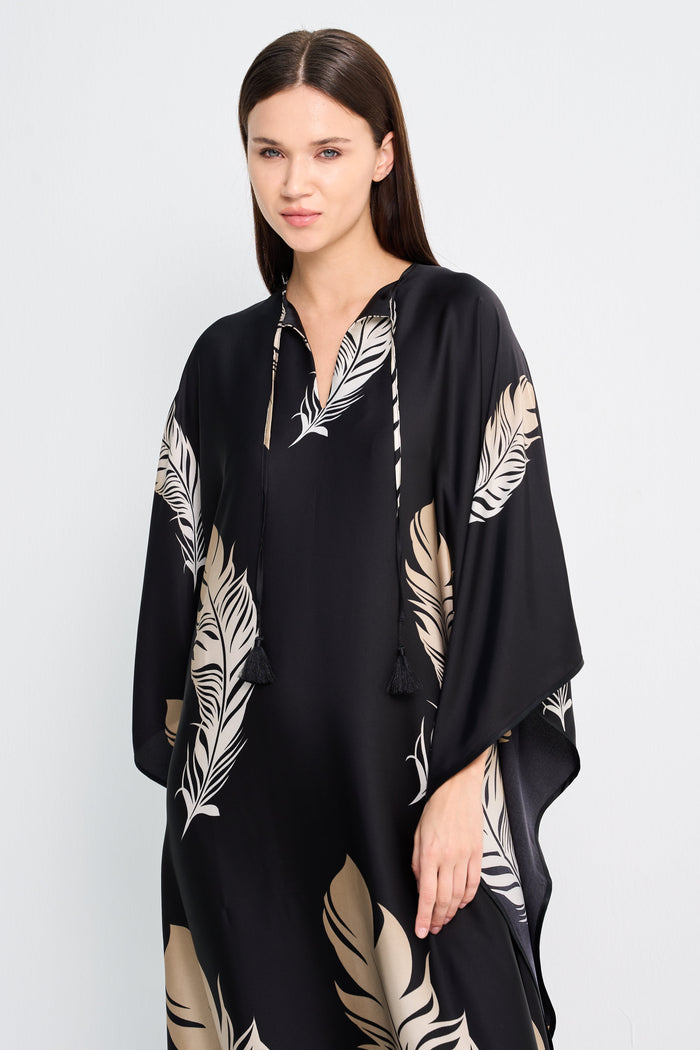 SWAN KAFTAN - BLACK