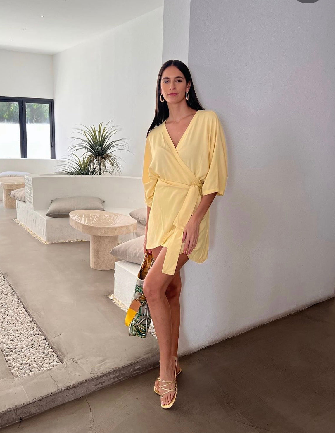 MIMI WRAPPED DRESS YELLOW