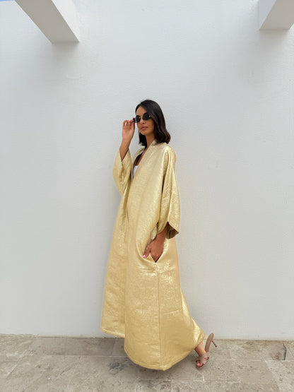 METALLIC ABAYA GOLD