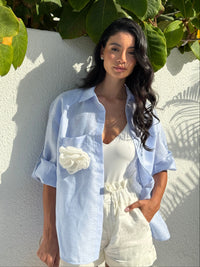 PAT COTTON-SHIRT SOFT BLUE
