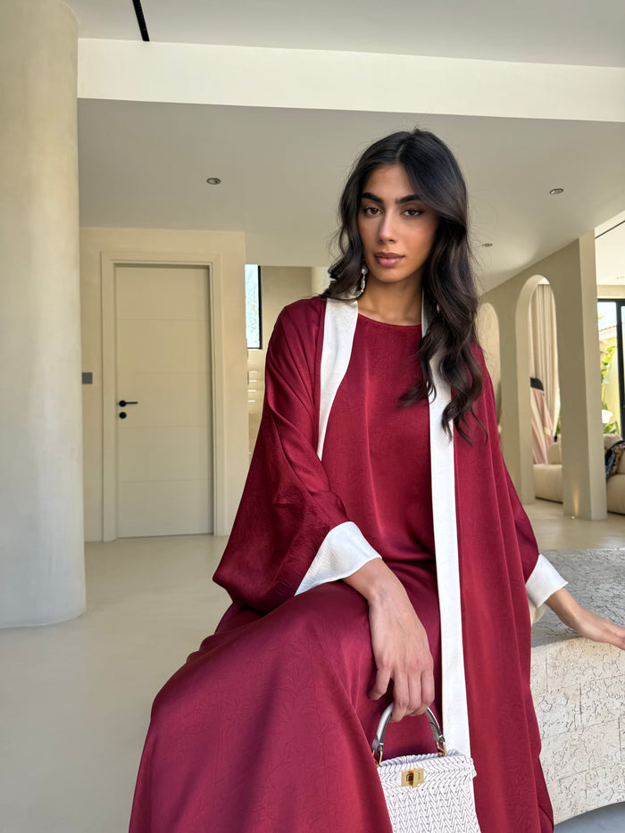 MARA SET - Burgundy & Cream