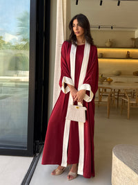 MARA SET - Burgundy & Cream