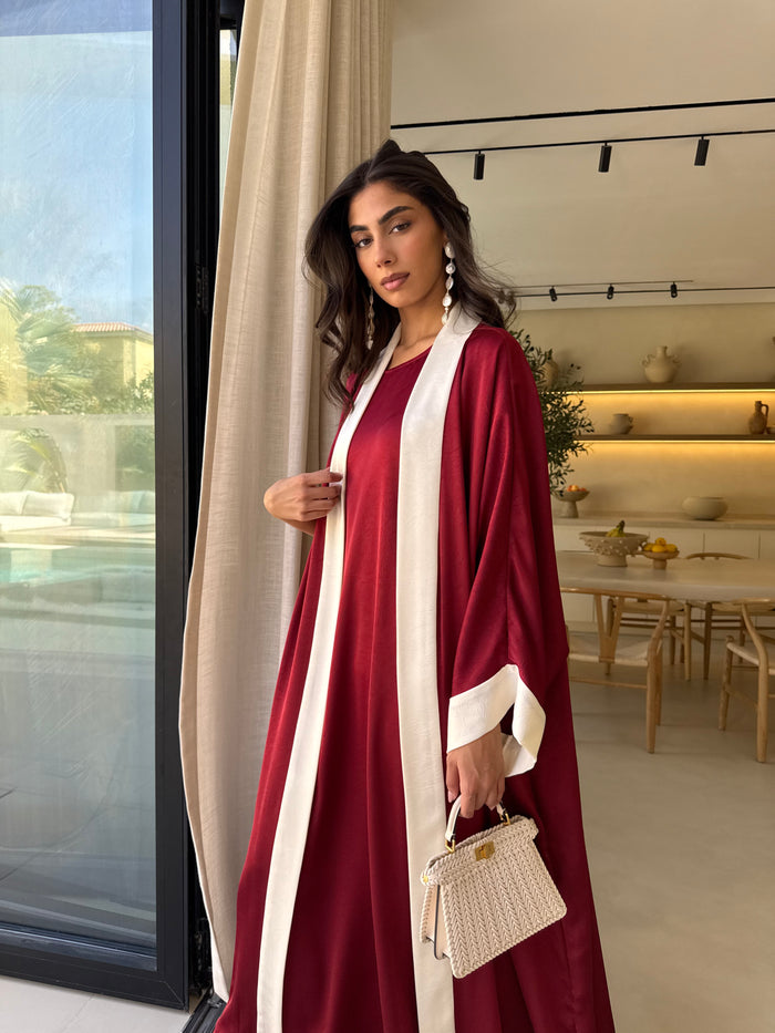 MARA SET - Burgundy & Cream