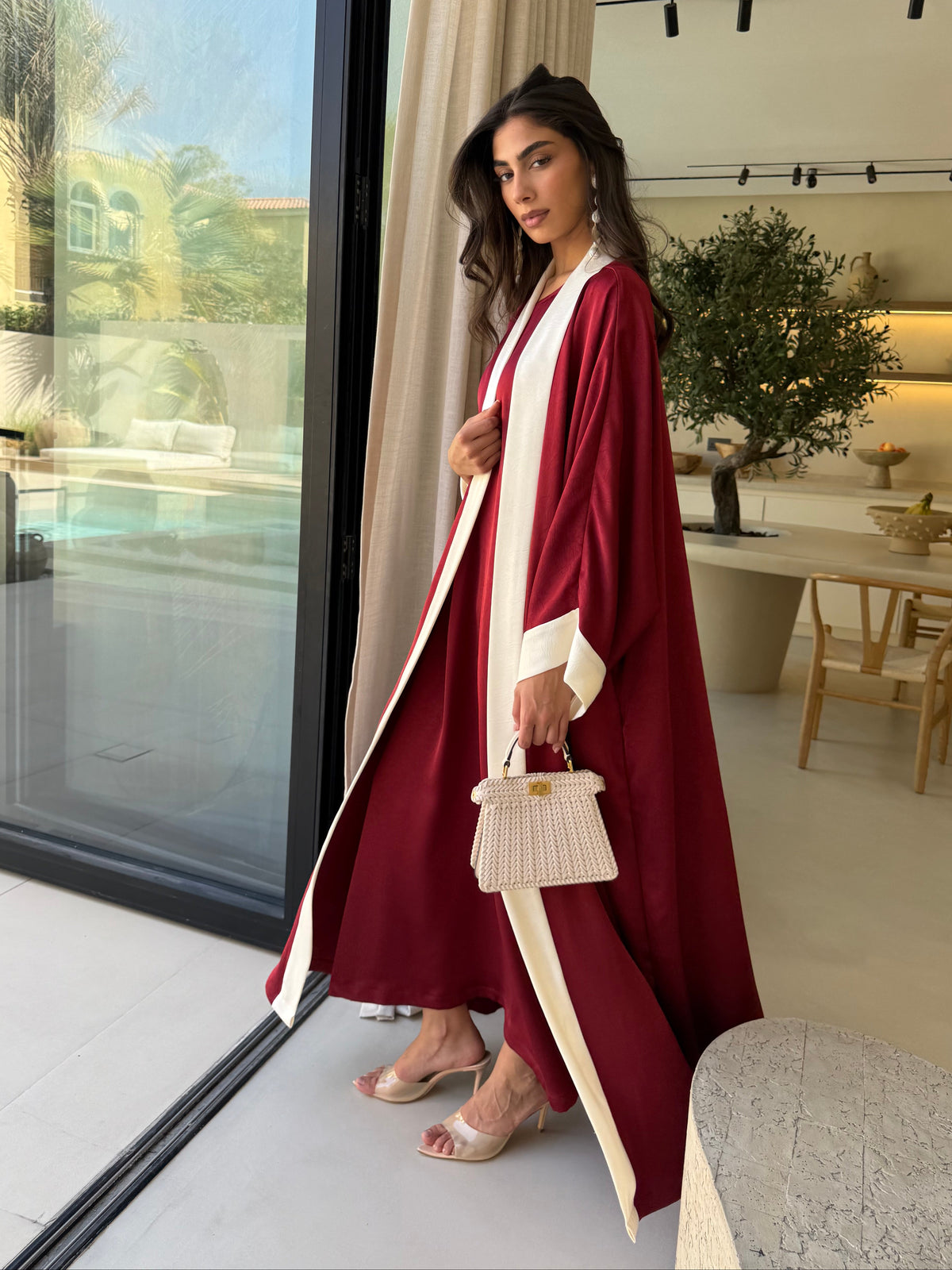 MARA SET - Burgundy & Cream