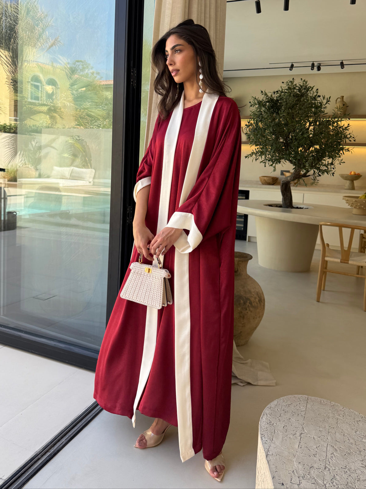 MARA SET - Burgundy & Cream