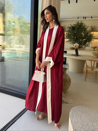 MARA SET - Burgundy & Cream