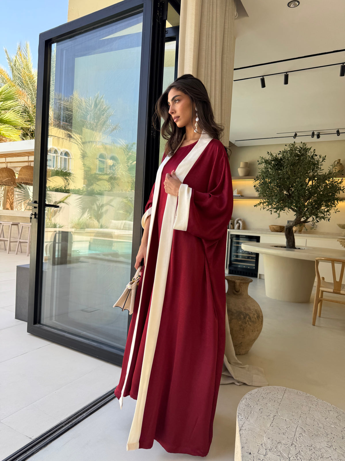 MARA SET - Burgundy & Cream