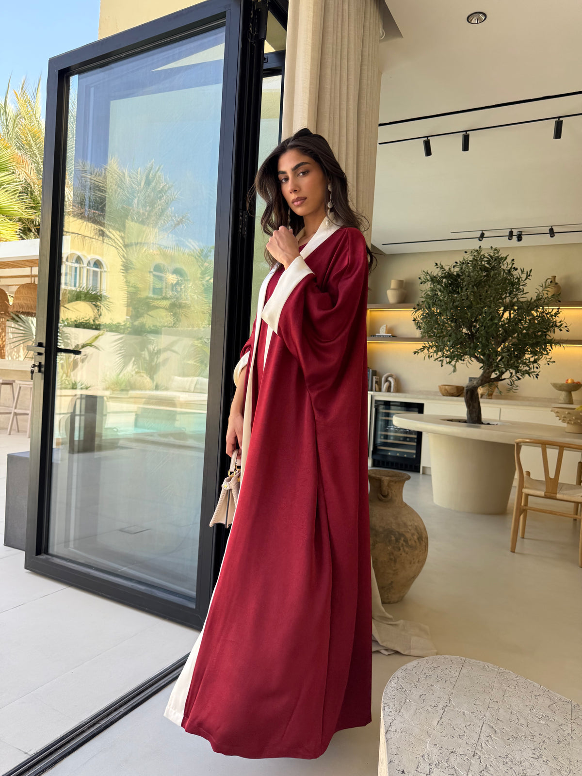 MARA SET - Burgundy & Cream