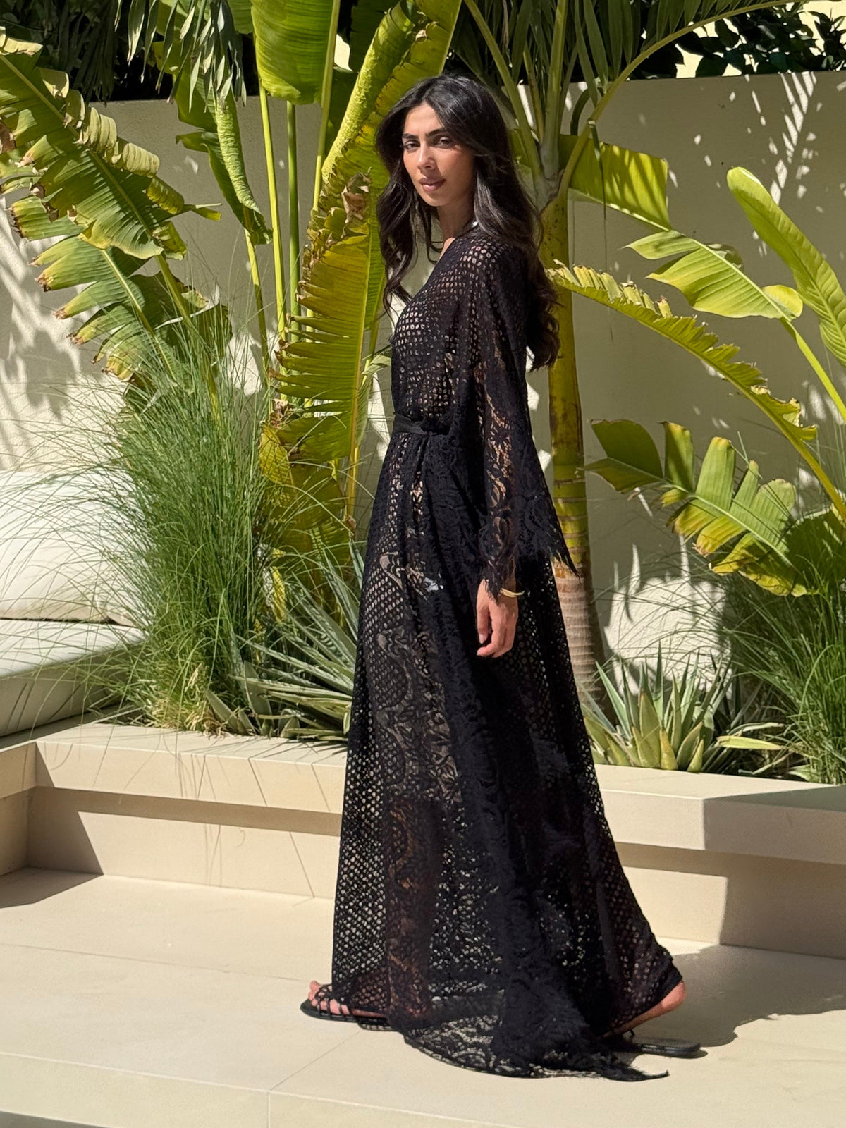 GALA LACE Kaftan Black From.angie GALA LACE Kaftan Black From.angie