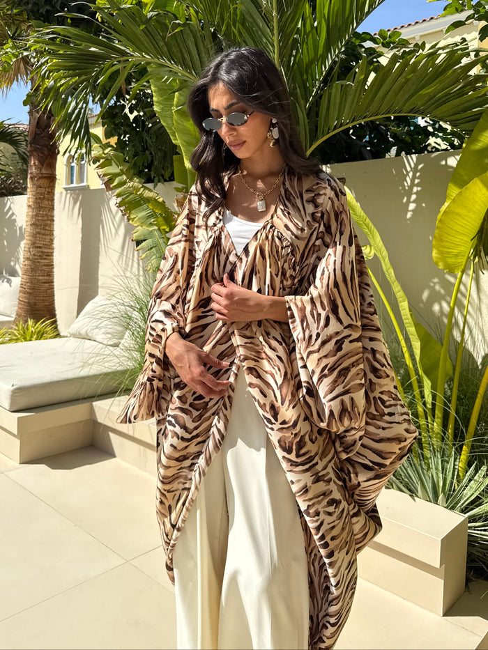 LOLA Silk Kaftan Caramel