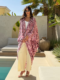LOLA Silk Kaftan Pink