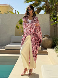 LOLA Silk Kaftan Pink