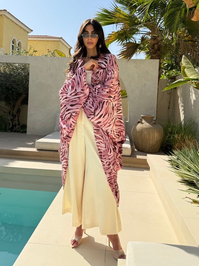 LOLA Silk Kaftan Pink