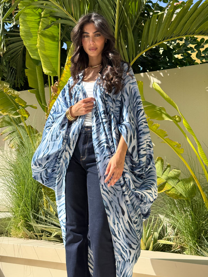 LOLA Silk Kaftan Blue