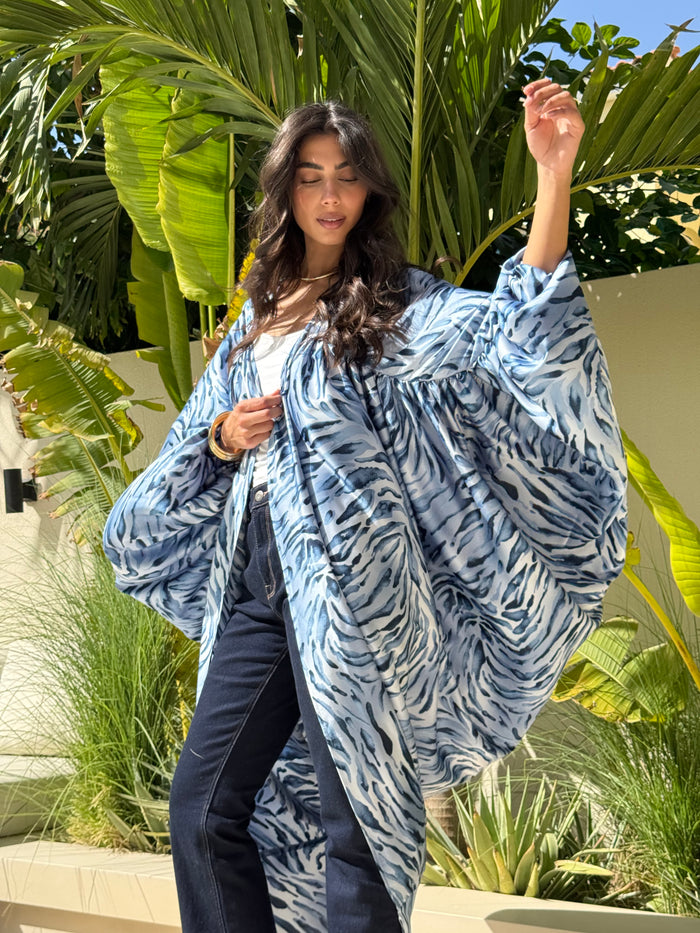LOLA Silk Kaftan Blue