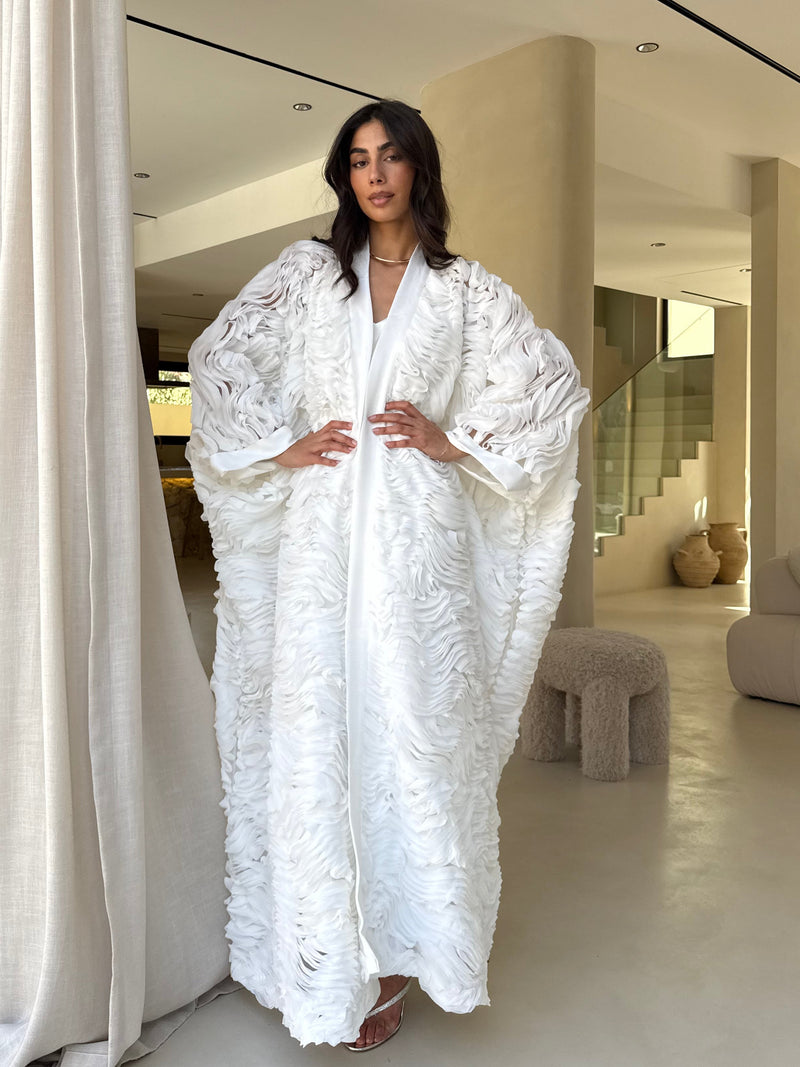 ALMA TUNIC - White Ruffled Chiffon