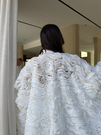 ALMA TUNIC - White Ruffled Chiffon