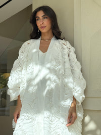 ALMA TUNIC - White Ruffled Chiffon