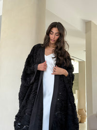 ALMA TUNIC - Black Raffled Chiffon