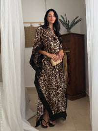 MAYA KAFTAN LEOPARD PRINT