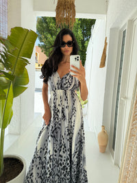 LARA DRESS - BLUE GREY