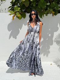 LARA DRESS - BLUE GREY