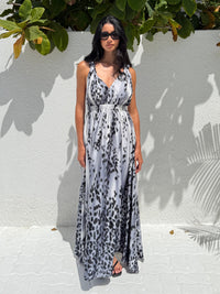 LARA DRESS - BLUE GREY
