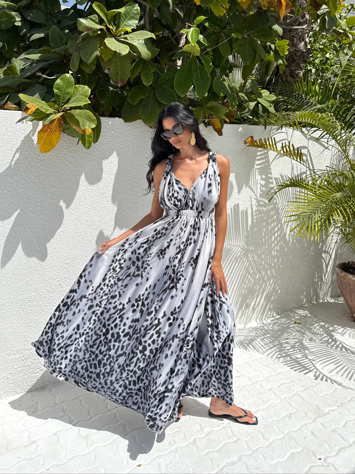 LARA DRESS - BLUE GREY