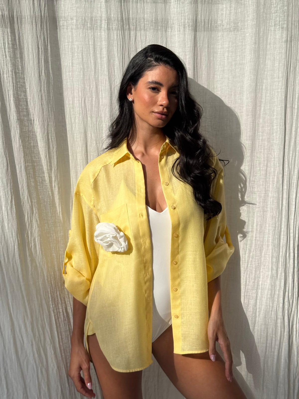 PAT COTTON-SHIRT YELLOW