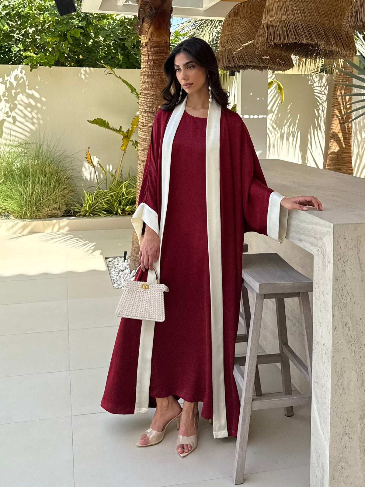 MARA SET - Burgundy & Cream