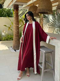 MARA SET - Burgundy & Cream