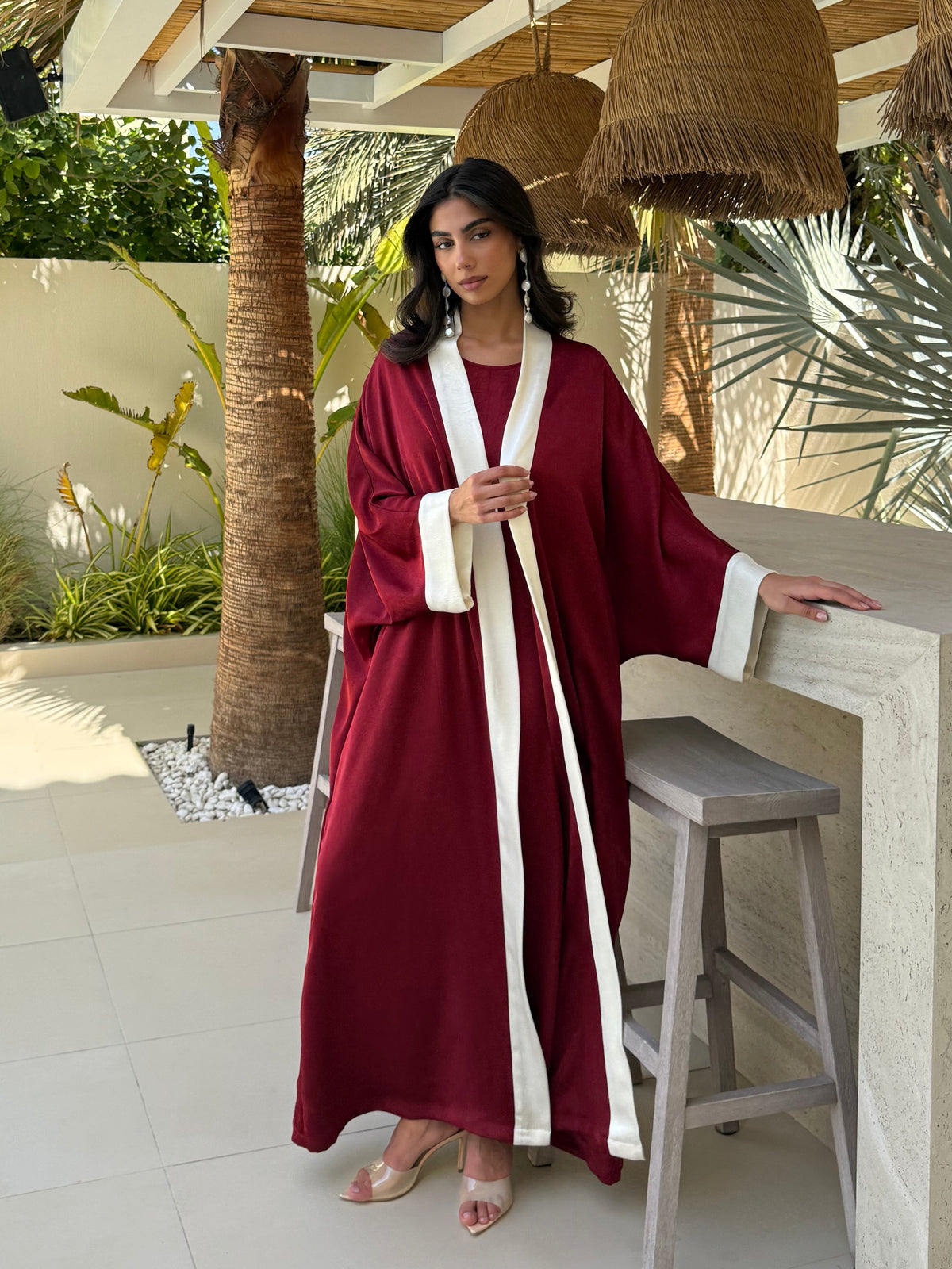 MARA SET - Burgundy & Cream