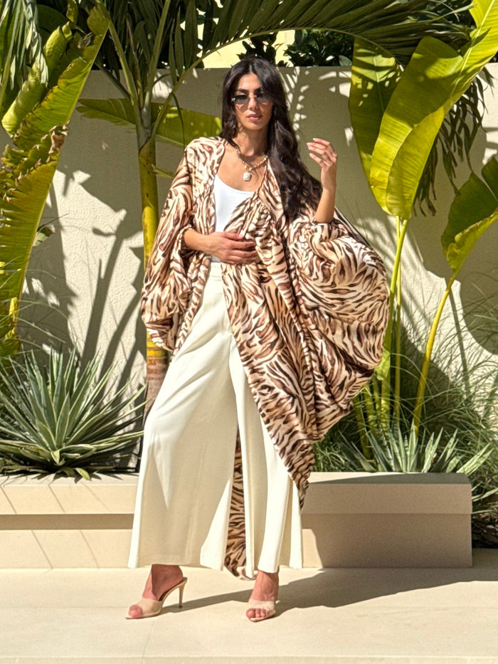 LOLA Silk Kaftan Caramel