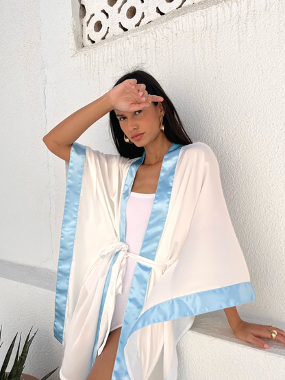 ISLA KIMONO WHITE & BLUE