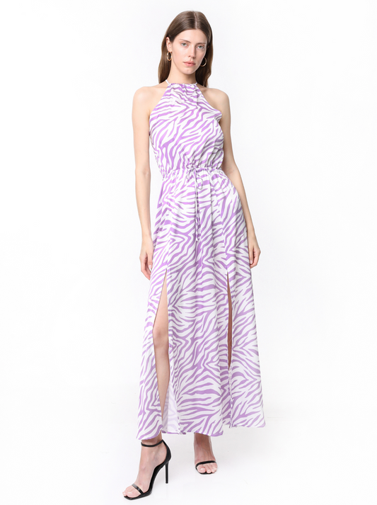 ALBA DRESS ZEBRA VIOLET