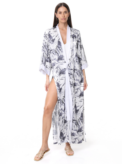 SARA KIMONO PALM LEAVES