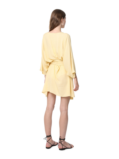 MIMI WRAPPED DRESS YELLOW