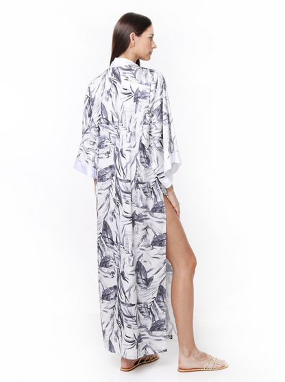 SARA KIMONO PALM LEAVES