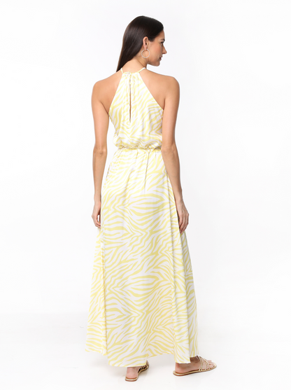 ALBA DRESS ZEBRA YELLOW