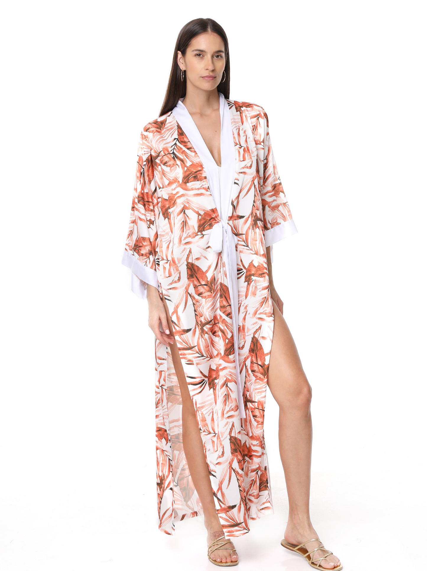 SARA KIMONO PALM LEAVES