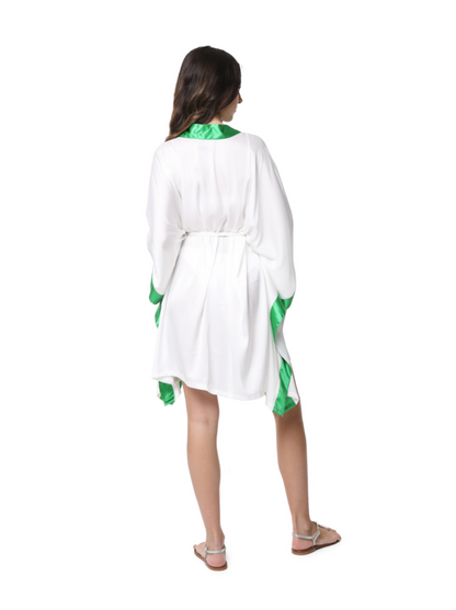 ISLA KIMONO WHITE & GREEN