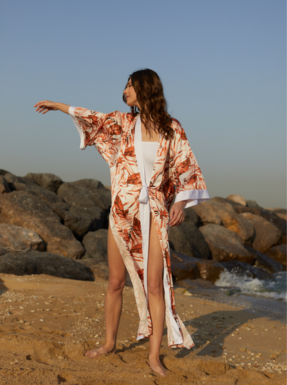 SARA KIMONO PALM LEAVES