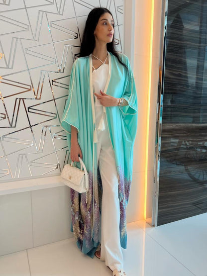 SILK TUNIC - AQUA GREEN