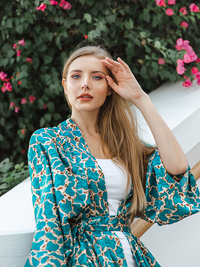 OLYMPIA KAFTAN AQUA GREEN