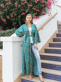 OLYMPIA KAFTAN AQUA GREEN